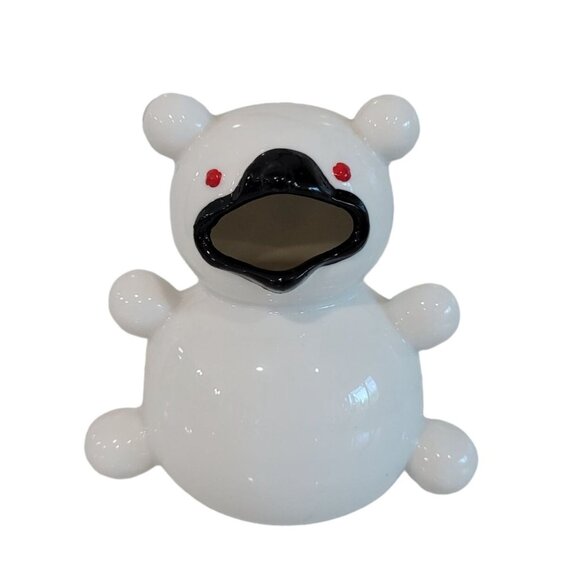 Vintage Snack-Em The Feeder For People Candy Holder Ceramic bear duck creature j - Picture 1 of 6